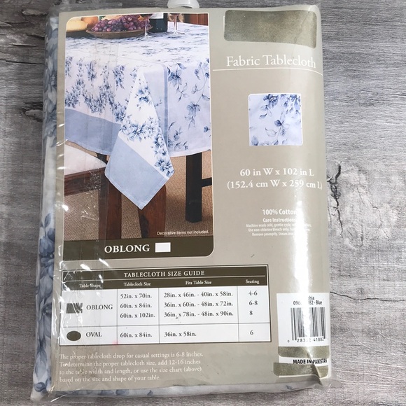 SHABBY CHIC Fabric Tablecloth 60x102 - Picture 2 of 5